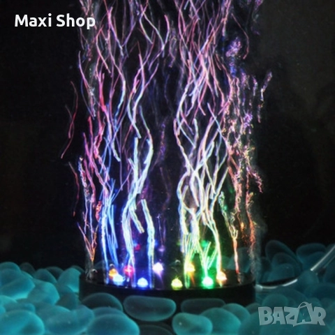 Водоустойчива LED лампа с режим за въздушни мехурчета за аквариум с рибки. Лампата е напълно водоуст, снимка 1