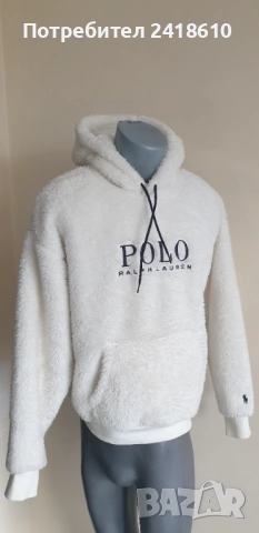 POLO Ralph Lauren Pile Fleece Jumper Hoodie Mens Size S / M  ОРИГИНАЛ! Мъжко Горнище!, снимка 11 - Спортни дрехи, екипи - 52881468
