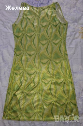 Дамска лятна къса рокля. Резидаво зелено.XS, снимка 2 - Рокли - 41100448