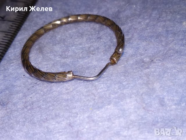 СТАРА СРЕБЪРНА СТИЛНО ОРНАМЕНТИРАНА РЕТРО ОБЕЦА СРЕБРО 925 с ИНТЕРЕСНО ОРИГИНАЛНО ЗАКОПЧАВАНЕ 21002, снимка 9 - Антикварни и старинни предмети - 40502053