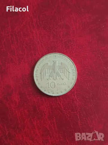 Германия 10 евро 2003 Юстус хон Либих, снимка 2 - Нумизматика и бонистика - 50408770