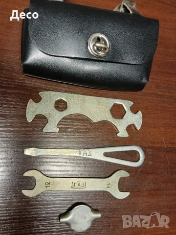 Стара чантичка със инструменти ГАЗ за ретро велосипед., снимка 2 - Аксесоари за велосипеди - 53477961