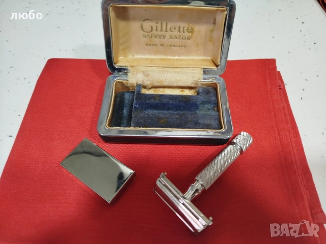 GILLETE SAFETY RAZON MADE IN ENGLAND N:21 1948 Чисто Нова не Употребявана , снимка 4 - Антикварни и старинни предмети - 52670983