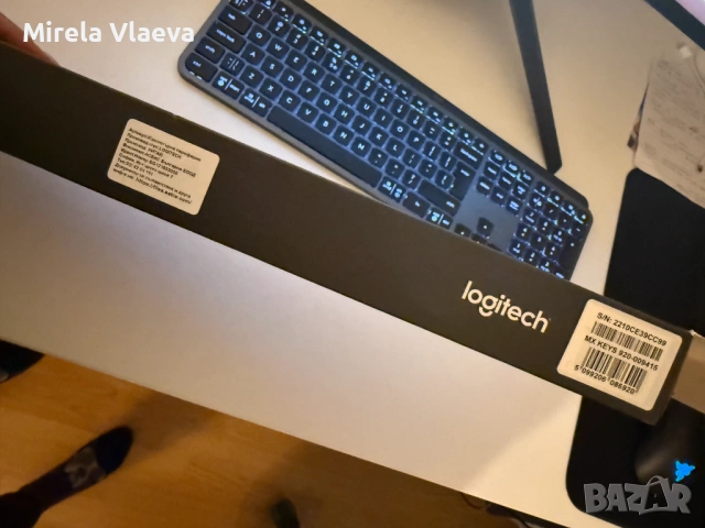 Безжична клавиатура Logitech MX Keys Graphite , снимка 7 - Клавиатури и мишки - 53027356
