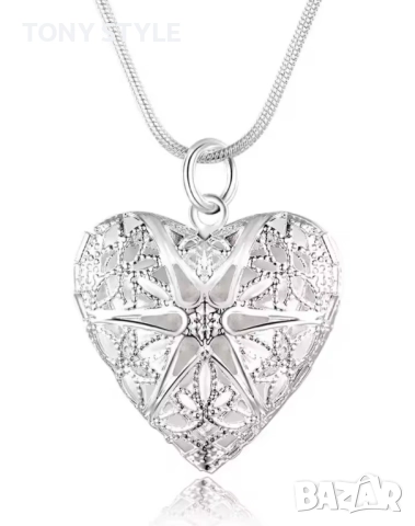 Ново Сребърно Дамско Колие , снимка 3 - Колиета, медальони, синджири - 51661082