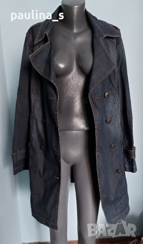 Марков дънков тренч / манто / голям размер "Esprit" , снимка 13 - Палта, манта - 44773641