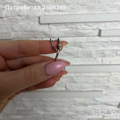 Сребърни обеци със сертификат, снимка 3 - Обеци - 52998033