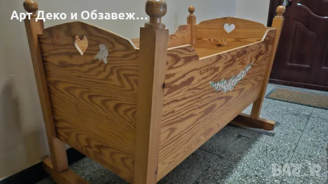 Дървена детска люлка, снимка 5 - Детски люлки - 56194744