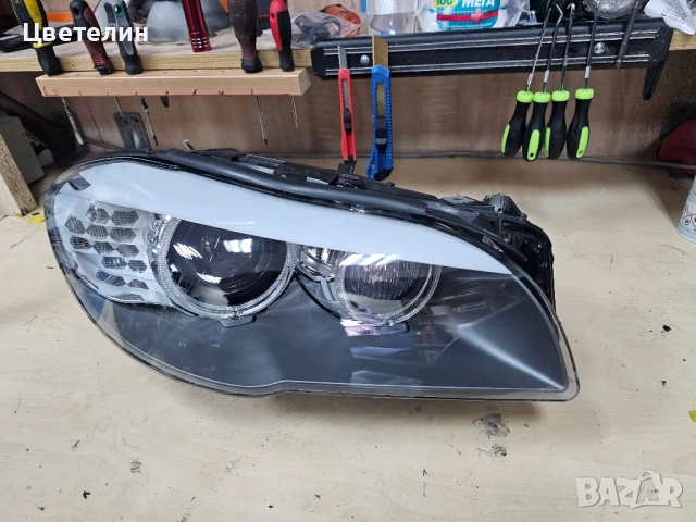 Десен фар за BMW 5 F10 ксенон незавиващ desen far бмв 5 ф10, снимка 3 - Части - 51884386