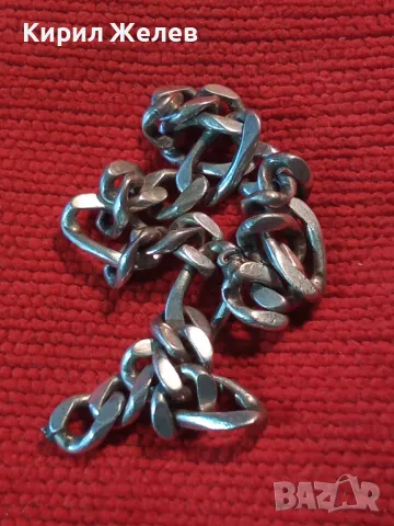 СТАРА СРЕБЪРНА ГРИВНА СРЕБРО 925 ПРОБА КЛАСИЧЕСКА КАРТИЕ ПЛЕТКА с НУЖДА от ЗАКОПЧАЛКА 29350, снимка 10 - Гривни - 49324243