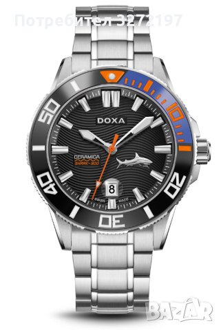 DOXA SHARK кварцов часовниk,водоусточив,дата,въртящ се безел, снимка 7 - Мъжки - 41745645