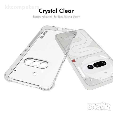 Nothing Phone (3a) Удароустойчив ENKAY Силиконов Калъф и Протектор, снимка 5 - Калъфи, кейсове - 51443378