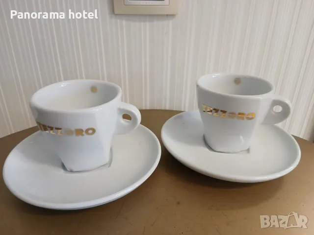 италианска дизайнерска чаша с чинийка за кафе TEZZORO, снимка 2 - Чаши - 50028540