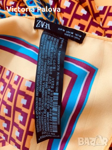 Красив шал ZARA,72см на 72см, снимка 3 - Шалове - 34600023