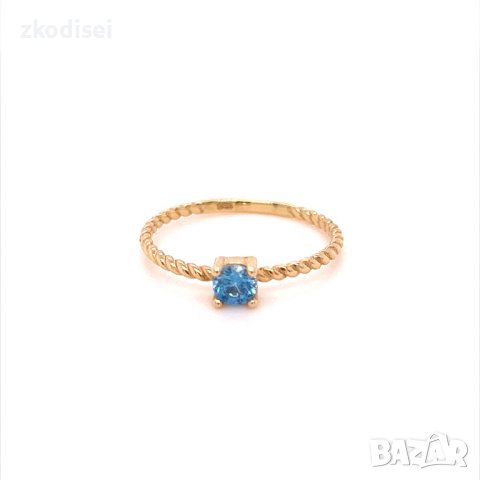 Златен дамски пръстен 1,21гр. размер:56 14кр. проба:585 модел:20028-2