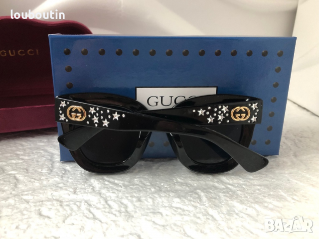 Gucci дамски слънчеви очила с камъни тип котка, снимка 10 - Слънчеви и диоптрични очила - 36172378