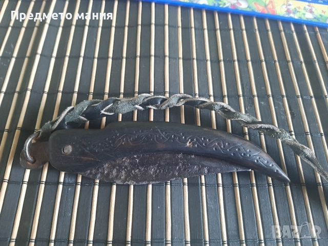 Старинно сгъваемо ножче сойка  – ръчна изработка, с патина, снимка 7 - Ножове - 52955115