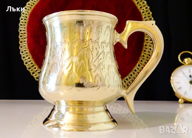 Бронзова чаша,халба Британска Индия,маркирана. , снимка 3 - Антикварни и старинни предмети - 41693297