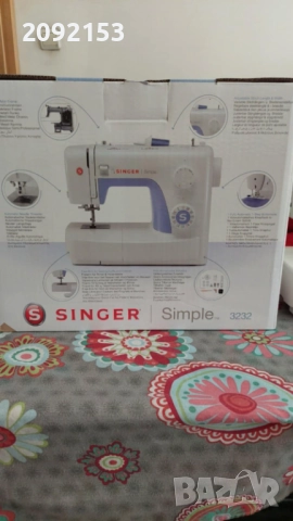 Шевна машина Singer Simple 3232- домакинска, снимка 2 - Шевни машини - 52433244