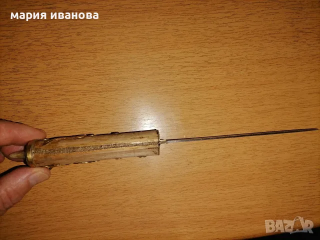 Стар нож с украса , снимка 3 - Антикварни и старинни предмети - 55083932