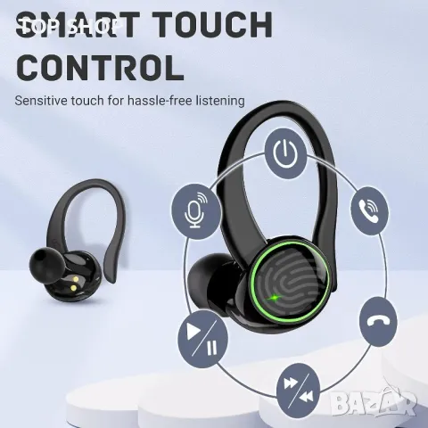 Безжични слушалки, AOTONOK C16  Bluetooth 5.3 слушалки,стерео,LED сензорни,IP7 водоустойчиви, снимка 5 - Bluetooth слушалки - 49157789
