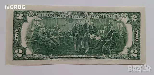 2 долара САЩ 2017 буква L 2 долара 2017 Американска банкнота , снимка 4 - Нумизматика и бонистика - 48803661