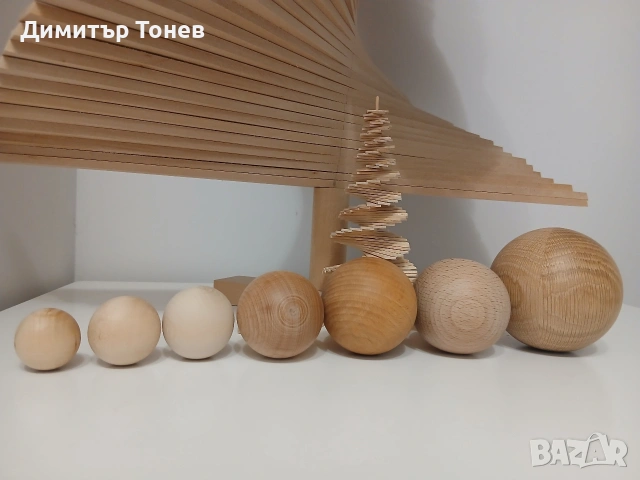 дървени топки, топчета , снимка 3 - Декорация за дома - 53205345