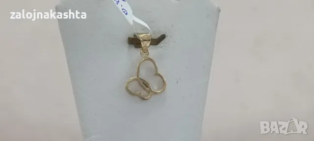 Нова Златна висулка сърце-0,80гр/14кр