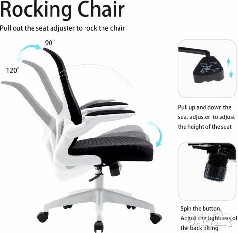 Ергономичен офис стол X001F93ZF5, снимка 3 - Столове - 41040084