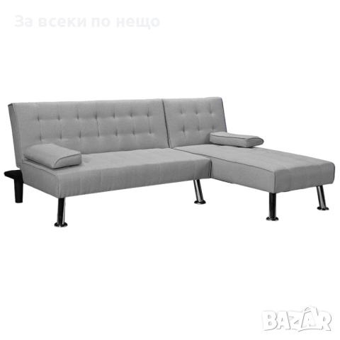 Ъглов диван Бриск ляв ъгъл - сив цвят Код P1589