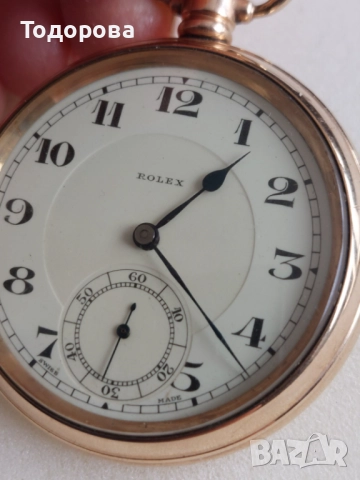 Джобен часовник ROLEX-1910-30 г.позлатен, снимка 5 - Джобни - 51909127