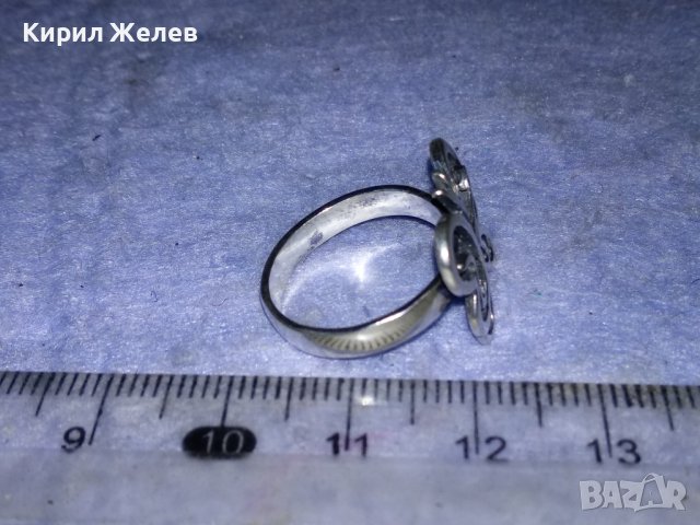 ПРЕКРАСЕН ФИГУРАЛЕН АЖУРЕН СРЕБЪРЕН АРТ ПРЪСТЕН ПЕПЕРУДА СРЕБРО 925 ПРОБА 38247, снимка 8 - Пръстени - 40920528