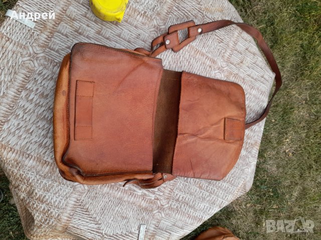 Стара дамска кожена чанта #19, снимка 5 - Антикварни и старинни предмети - 41964618