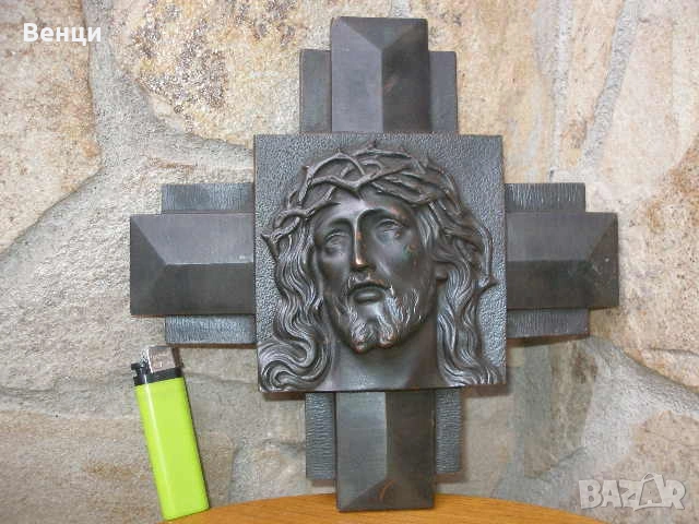 Бронзов Кръст Икона Исус, снимка 10 - Антикварни и старинни предмети - 53589473