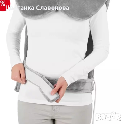 VITALmaxx голямо одеяло за отопление на гръб и рамене с 3 степени , 100 W!, снимка 6 - Масажори - 52404029