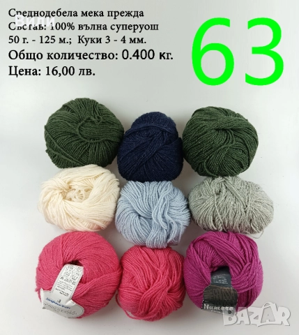 Евтини прежди в малки количества - нови и остатъци , снимка 18 - Други - 52029790