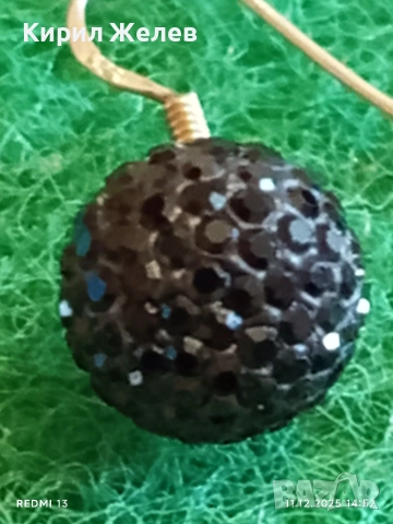 Висяща сребърна обеца с инкрустирани кристали Сваровски 51115, снимка 4 - Обеци - 52736165