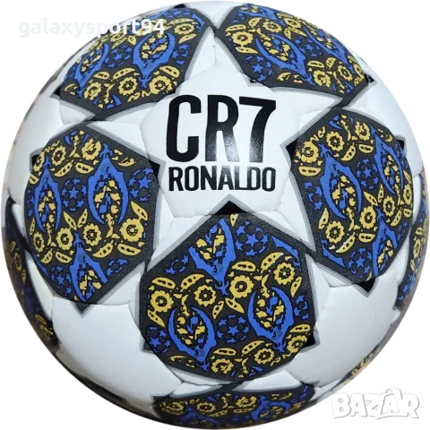 Нова Футболна Топка CR7 RONALDO Роналдо 2025г Черна Звезда CHAMPIONS League, снимка 2 - Футбол - 48907029