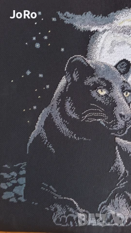 Гоблен "Пълнолуние"- Черната Пантера , снимка 2 - Гоблени - 50933969