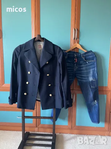 100 лв до 15.12!Brooks Brothers,оригинал,марково,фина вълна,тъмносиньо палто, снимка 3 - Палта, манта - 48245657