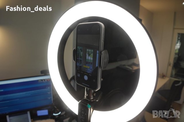 Нов пръстеновидно осветление с разтегателен 80 инча статив Светлина Селфи Фотография Ринг лампа, снимка 8 - Друга електроника - 42419791