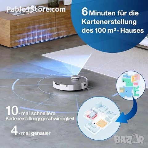 ECOVACS DEEBOT X1 OMNI Роботизирана прахосмукачка с многофункционална почистваща станция, 360㎡, 3D к, снимка 5 - Прахосмукачки - 53762781