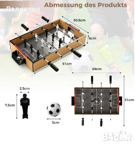 Маса за настолен футбол / джаги Goplus, снимка 3 - Играчки за стая - 53561492