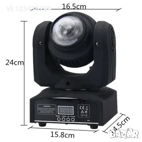 5 LED Moving Head Double - Диско ефект тип BEAM движеща се глава 5 LED, снимка 3 - Други - 50826160