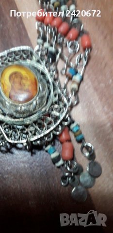 Старинно  колие филигран с икона, снимка 4 - Други ценни предмети - 38952148