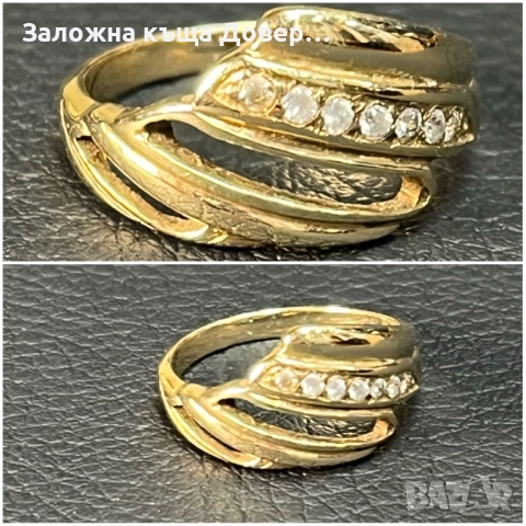 Златен пръстен 14 K 585 Gold zlatni prasten, снимка 7 - Пръстени - 52123612