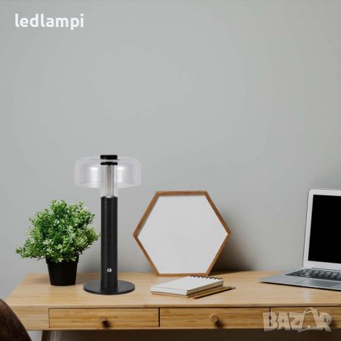 Настолна LED Лампа 1W Димиране Черна Презареждане Топло Бяла Светлина, снимка 6 - Настолни лампи - 41143927