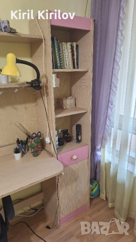 Секция за детска стая с бюро, снимка 4 - Мебели за детската стая - 52547630