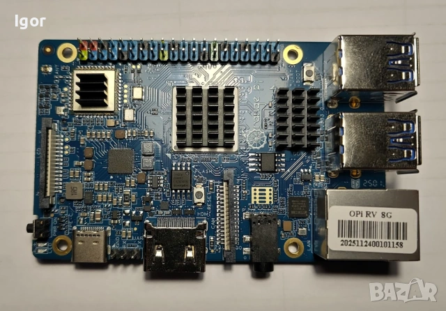 Orange Pi RV (StarFive JH7110) 8GB + метален корпус