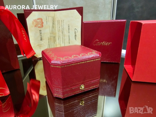 CARTIER Пълен Комплект Кутия и Сертификат за Пръстен, снимка 2 - Бижутерийни комплекти - 52833365